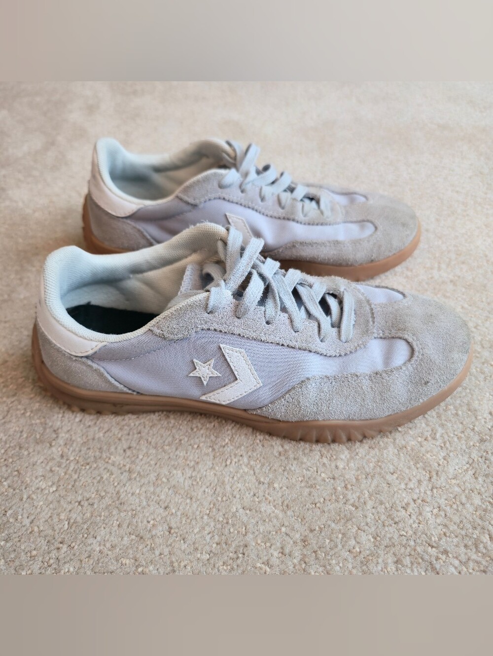 Converse Run Star Trainer Ox GHOST TOWN Gray GUM A10449C Men's Shoe Size 6